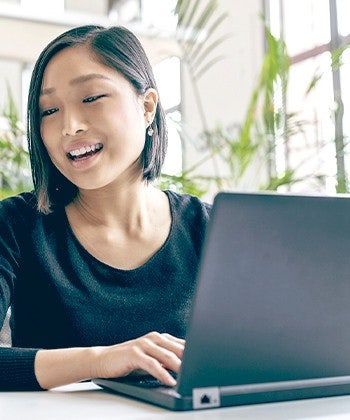 woman with a laptop