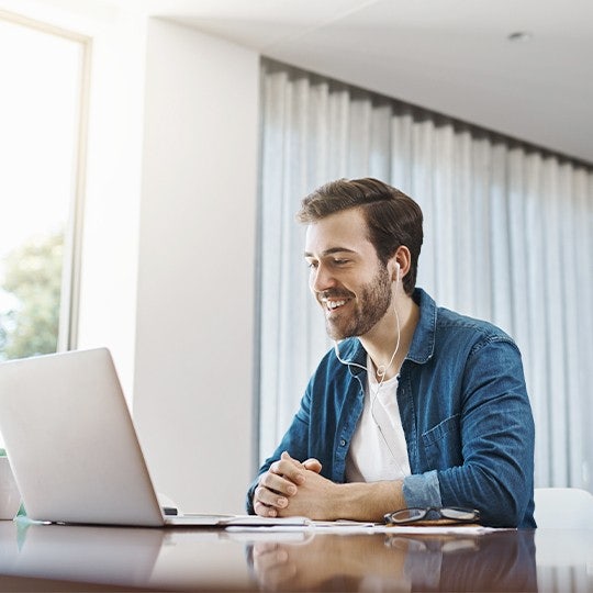 man with laptop