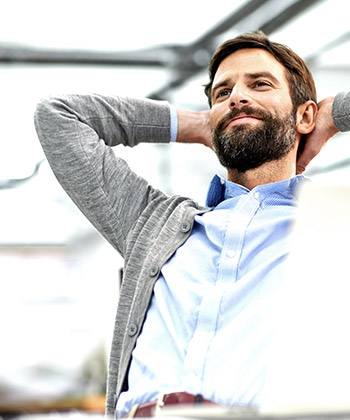 Multi-Functional Products for day-to-day tasks man leaning back in his chair